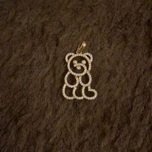Teddy bear 14k gold pendant